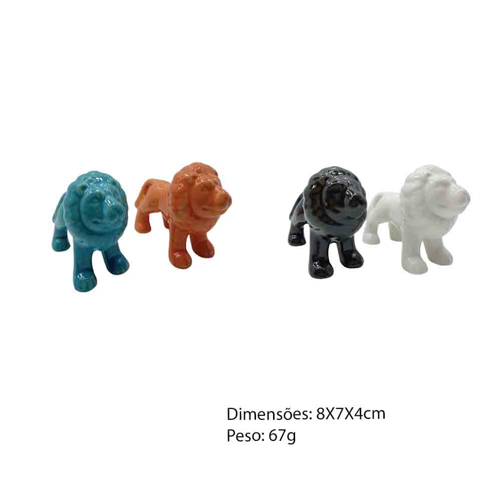 ENFEITE DE RESINA MINI LEÃO  REF: AP-XSZ-3