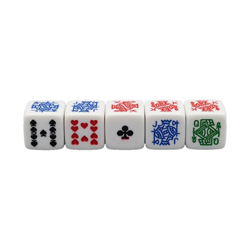 KIT 5 DADOS MODELO BARALHO REF: APPD2-5C KIT 5 DADOS MODELO BARALHO REF: APPD2-5C