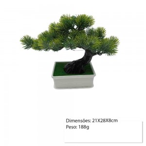 VASO COM PLANTA "BONSAI" PERMANENTE EM PLÁSTICO REF: AP7101-M