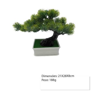 VASO COM PLANTA "BONSAI" PERMANENTE EM PLÁSTICO REF: AP7101-M