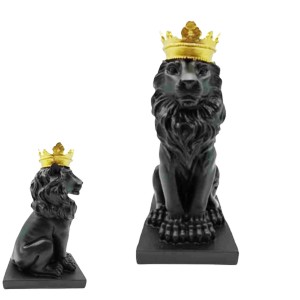 ENFEITE DE RESINA LEÃO COM COROA  REF: APTY526