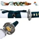 KATANA DECORATIVA DE METAL COM LÂMINAQ SEM CORTE E SUPORTE DE MADEIRA REF: PFL22971