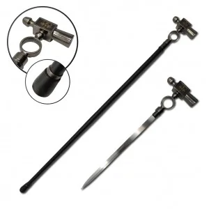 BENGALA ESPADA COM LÂMINA SEM CORTE EM METAL  REF: PFL22418-1