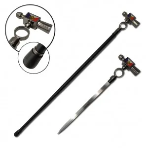 BENGALA ESPADA COM LÂMINA SEM CORTE EM METAL  REF: PFL22418-3