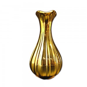 VASO DECORATIVO EM CERÂMICA DOURADO  REF: APB6725-13 VASO DECORATIVO EM CERÂMICA DOURADO  REF: APB6725-13