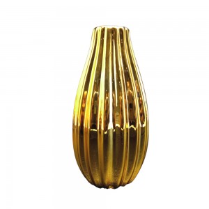 VASO DECORATIVO EM CERÂMICA DOURADO  REF: APB6725-10 VASO DECORATIVO EM CERÂMICA DOURADO  REF: APB6725-10