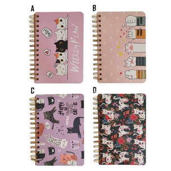 AGENDA PARA ANOTAÇÕES MODELO GATINHOS EM PORTUGUÊS REF: AP1912-A