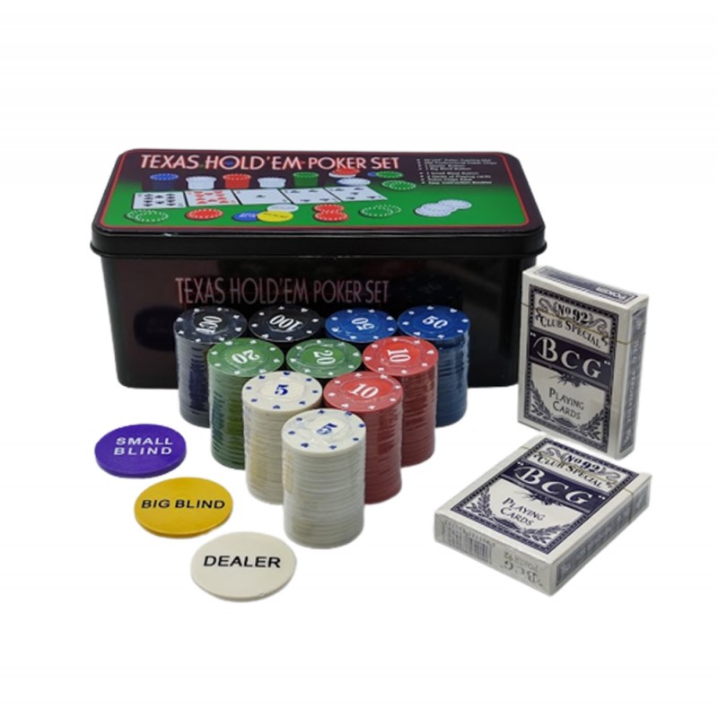 JOGO POKER EM LATA DE PLÁSTICO 200 FICHAS COM BARALHO REF: AP200PC-TP JOGO POKER EM LATA DE PLÁSTICO 200 FICHAS COM BARALHO REF: AP200PC-TP