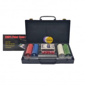 JOGO POKER EM MALETA DE PLÁSTICO 200 FICHAS E BARALHO REF: AP200-C