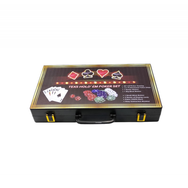 JOGO POKER EM MALETA DE PLÁSTICO COM 300 FICHAS E BARALHO REF: AP300-C JOGO POKER EM MALETA DE PLÁSTICO COM 300 FICHAS E BARALHO REF: AP300-C