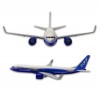 ENFEITE DECORATIVO MODELO AVIÃO BOEING 737 REF: AP737-P ENFEITE DECORATIVO MODELO AVIÃO BOEING 737 REF: AP737-P