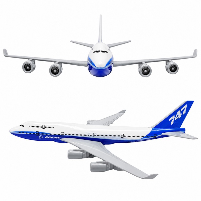 ENFEITE DECORATIVO MODELO AVIÃO BOEING 747 DE METAL E PLÁSTICO REF: AP747-P