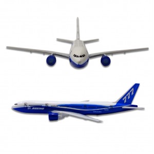 ENFEITE DECORATIVO MODELO AVIÃO BOEING 777  REF: AP777-P ENFEITE DECORATIVO MODELO AVIÃO BOEING 777  REF: AP777-P