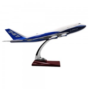 ENFEITE DECORATIVO MODELO AVIÃO BOEING 747 REF: AP747-G