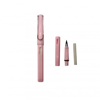 LÁPIS INFINITO COM TAMPA EM PLÁSTICO COR ROSA REF: AP24538RO