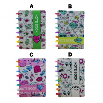 CADERNO DE DISCOS PARA ANOTAÇÕES EM PLÁSTICO  REF: APBZ0216