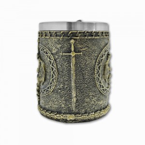 CANECA MEDIEVAL MODELO DRAGÃO E ESPADA EM RESINA E INOX 400ML  REF: 22001B CANECA MEDIEVAL MODELO DRAGÃO E ESPADA EM RESINA E INOX 400ML  REF: 22001B
