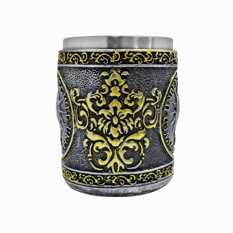 CANECA MEDIEVAL MODELO APU INTI EM RESINA E INOX 400ML REF: 982B CANECA MEDIEVAL MODELO APU INTI EM RESINA E INOX 400ML REF: 982B