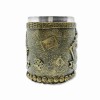 CANECA MEDIEVAL MODELO DADOS EM RESINA E INOX 400ML REF: 22009B CANECA MEDIEVAL MODELO DADOS EM RESINA E INOX 400ML REF: 22009B