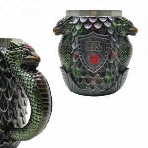 CANECA MEDIEVAL MODELO DRAGÃO RESINA E INOX 400ML REF: 972B CANECA MEDIEVAL MODELO DRAGÃO RESINA E INOX 400ML REF: 972B