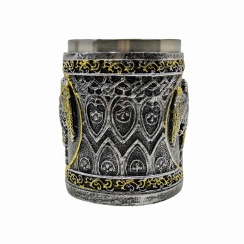 CANECA MEDIEVAL MODELO ÁGUIA EM RESINA 400ML REF: 968B