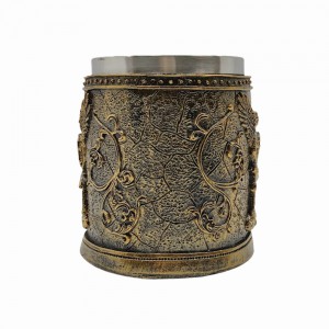 CANECA MEDIEVAL MODELO GUERREIRO ALADO EM RESINA E INOX 400ML REF: 220007B CANECA MEDIEVAL MODELO GUERREIRO ALADO EM RESINA E INOX 400ML REF: 220007B
