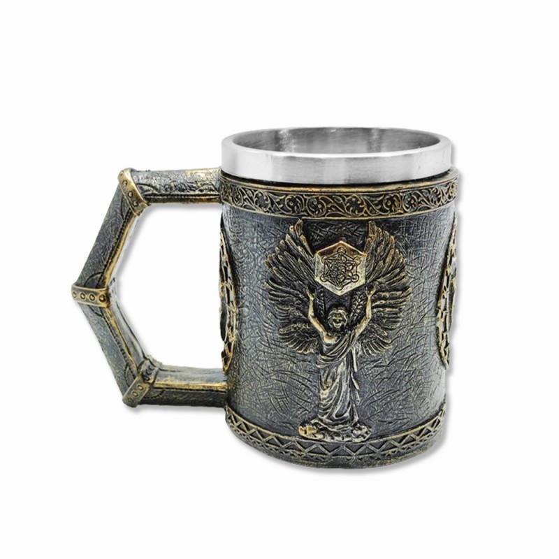 CANECA MEDIEVAL MODELO ANJO EM RESINA E INOX 400ML REF: 22005B CANECA MEDIEVAL MODELO ANJO EM RESINA E INOX 400ML REF: 22005B