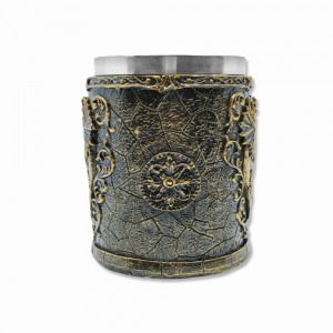 CANECA MEDIEVAL MODELO ESCUDO EM RESINA E INOX 400ML REF: 22003B CANECA MEDIEVAL MODELO ESCUDO EM RESINA E INOX 400ML REF: 22003B