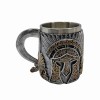 CANECA MEDIEVAL MODELO CAPACETE RESINA E INOX 400ML REF: 220041B