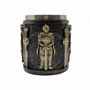 CANECA MEDIEVAL MODELO SOLDADO RESINA E INOX 400ML REF: 220043B CANECA MEDIEVAL MODELO SOLDADO RESINA E INOX 400ML REF: 220043B