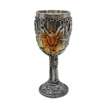 TAÇA MEDIEVAL MODELO ESPADA EM INOX E RESINA 180ML REF: 1125A