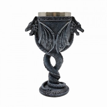 TAÇA MEDIEVAL MODELO DRAGÃO EM INOX E RESINA 180ML REF: 220038A TAÇA MEDIEVAL MODELO DRAGÃO EM INOX E RESINA 180ML REF: 220038A