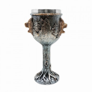 TAÇA MEDIEVAL MODELO URSO EM RESINA 180ML REF: 220030A