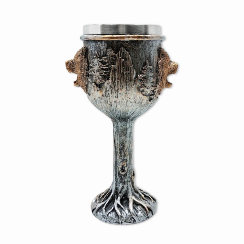 TAÇA MEDIEVAL MODELO URSO EM RESINA 180ML REF: 220030A