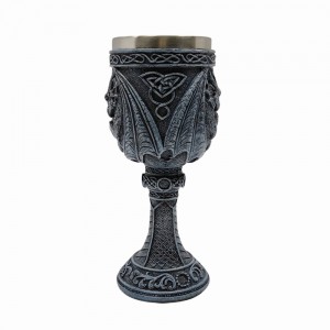 TAÇA MEDIEVAL MODELO DRAGÕES EM INOX E RESINA 180ML REF: 220035A TAÇA MEDIEVAL MODELO DRAGÕES EM INOX E RESINA 180ML REF: 220035A