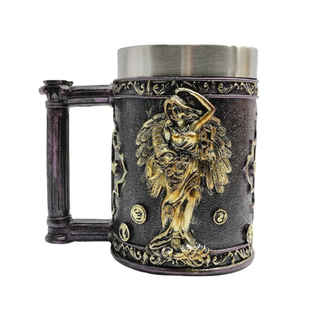 CANECA MEDIEVAL EM RESINA E METAL 600ML  REF: 220046B