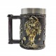 CANECA MEDIEVAL EM RESINA E METAL 600ML  REF: 220046B