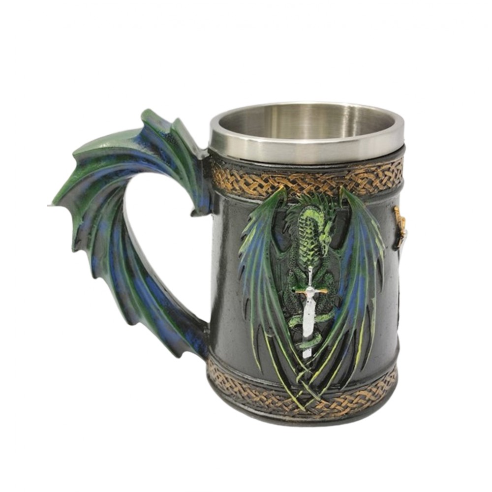 CANECA MEDIEVAL EM RESINA E METAL 600ML  REF: 1005B