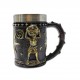 CANECA MEDIEVAL MODELO GIGANTE ATLAS EM RESINA E INOX 600ML  REF: 22048B