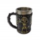 CANECA MEDIEVAL MODELO GIGANTE ATLAS EM RESINA E INOX 600ML  REF: 22048B