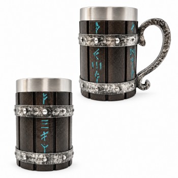 CANECA MEDIEVAL EM RESINA E METAL 600ML  REF: 1008B
