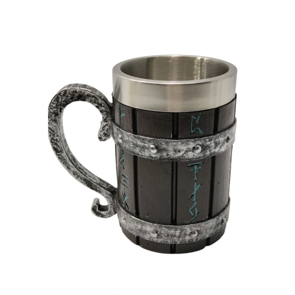 CANECA MEDIEVAL EM RESINA E METAL 600ML  REF: 1008B