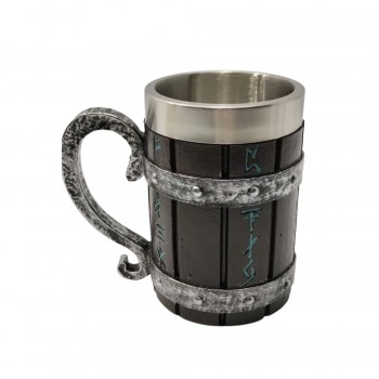 CANECA MEDIEVAL EM RESINA E METAL 600ML  REF: 1008B