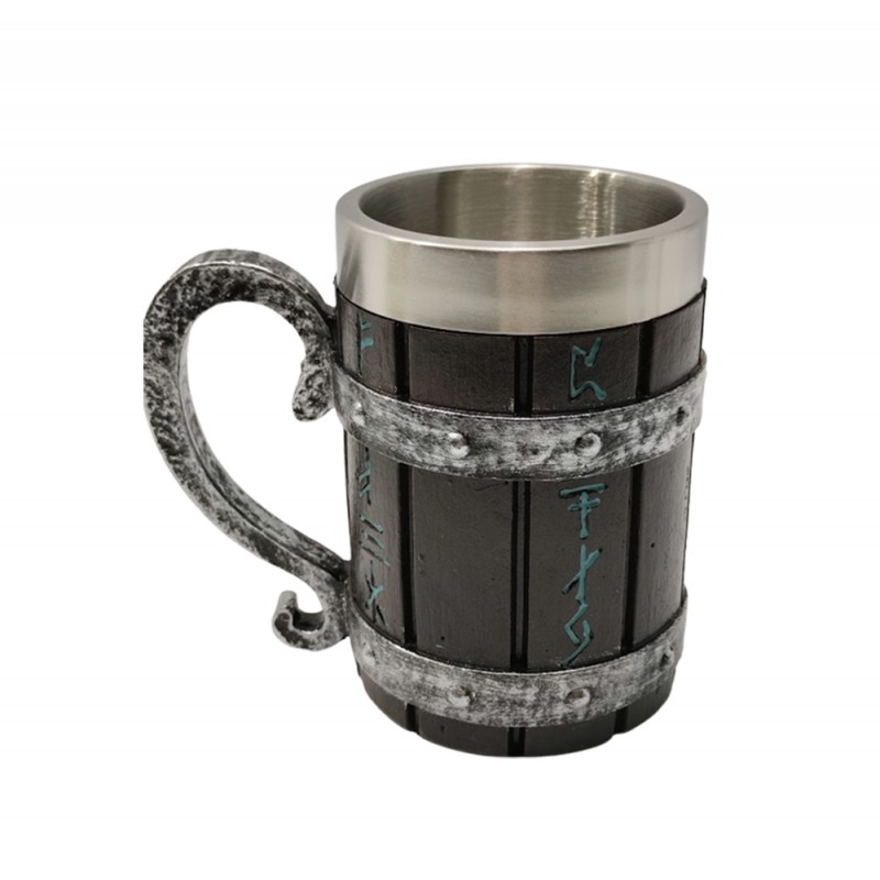 CANECA MEDIEVAL EM RESINA E METAL 600ML  REF: 1008B
