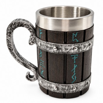 CANECA MEDIEVAL EM RESINA E METAL 600ML  REF: 1008B