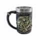 CANECA MEDIEVAL MODELO SÃO JORGE EM RESINA E INOX 600ML  REF: 220047B