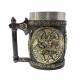 CANECA MEDIEVAL EM RESINA E METAL 600ML  REF: 22045B