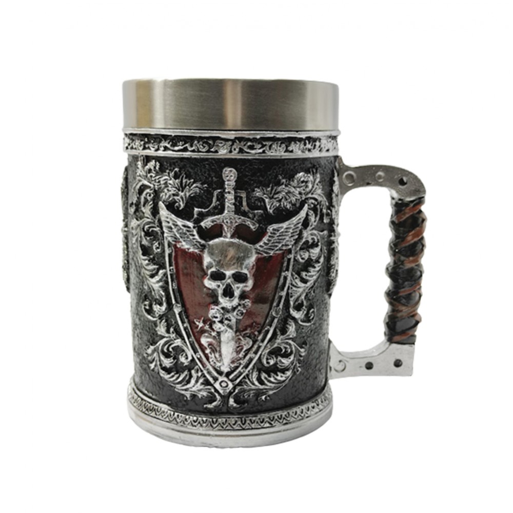 CANECA MEDIEVAL EM RESINA E METAL 600ML  REF: 102B-YB