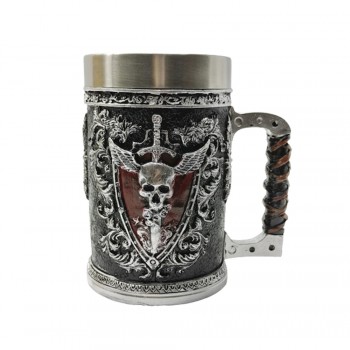 CANECA MEDIEVAL EM RESINA E METAL 600ML  REF: 102B-YB