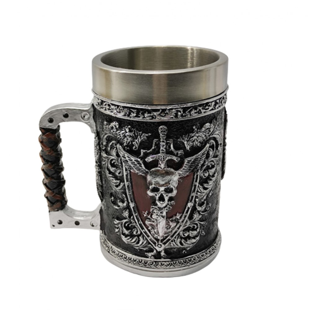 CANECA MEDIEVAL EM RESINA E METAL 600ML  REF: 102B-YB